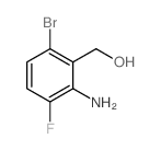 (2-氨基-6-溴-3-氟苯基)甲醇结构式