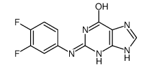 2-(3,4-difluoroanilino)-3,7-dihydropurin-6-one结构式
