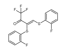 (Z)-1,1,1-trifluoro-3,4-bis-(2-fluoro-phenylsulfanyl)-but-3-en-2-one Structure