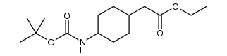2-[4-(Boc-氨基)环己基]乙酸乙酯结构式