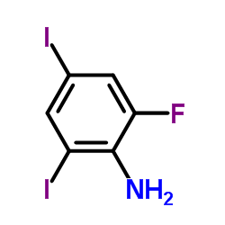 2-氟-4,6-二碘苯胺结构式