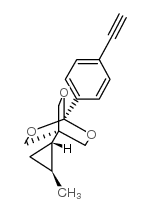 2,6,7-Trioxabicyclo(2.2.2)octane, 1-(4-ethynylphenyl)-4-(2-methylcyclo propyl)-, trans- structure