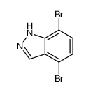 4,7-二溴-1H-吲唑结构式
