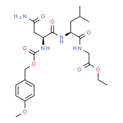 4-methoxybenzyloxycarbonyl-asparaginyl-leucyl-glycine ethyl ester Structure