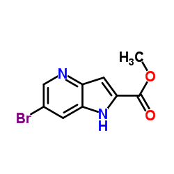 1H-Pyrrolo[3,2-b]pyridine-2-carboxylic acid, 6-bromo-, Methyl ester Structure