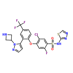 4-[2-[1-(3-氮杂环丁烷基)-1h-吡唑-5-基] -4-(三氟甲基)苯氧基] -5-氯-2-氟-n-1,3,4-噻二唑-2丁基苯磺酰胺结构式