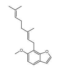 7-geranyl-6-methoxybenzofuran Structure