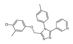 3-[5-[(4-chloro-3-methylphenoxy)methyl]-4-(4-methylphenyl)-1,2,4-triazol-3-yl]pyridine结构式