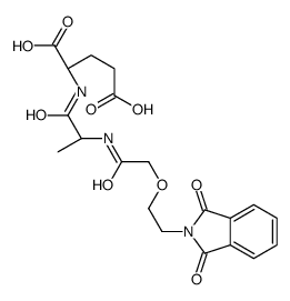 N-(2-(2-phthalimidoethoxy)acetyl)-L-alanyl-D-glutamic acid结构式