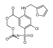 acetyloxymethyl 4-chloro-2-(furan-2-ylmethylamino)-5-sulfamoylbenzoate Structure