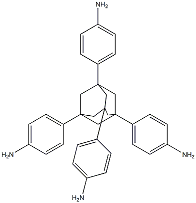 1,3,5,7-四(4-苯甲氨基)-金刚烷结构式