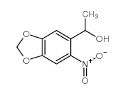 1-(6-硝基苯并[d][1,3]二氧杂环戊烯-5-基)乙醇结构式