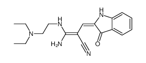 (Z)-3-amino-3-[2-(diethylamino)ethylamino]-2-[(Z)-(3-oxo-1H-indol-2-ylidene)methyl]prop-2-enenitrile结构式