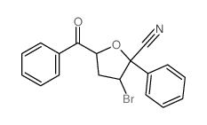 5-benzoyl-3-bromo-2-phenyl-oxolane-2-carbonitrile结构式