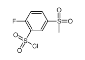2-fluoro-5-methylsulfonylbenzenesulfonyl chloride Structure