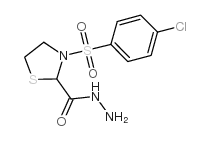 3-[(4-氯苯基)磺酰基]-1,3-噻唑烷-2-甲酰肼结构式