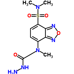 DBD-CO-Hz [即4-(N,N-二甲基氨基磺酰)-7-(N-肼基羰甲基-N-甲基)氨基-2,1,3-苯并恶二唑]结构式