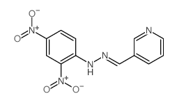 2,4-dinitro-N-(pyridin-3-ylmethylideneamino)aniline Structure
