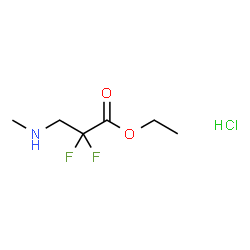 2,2-二氟-3-(甲氨基)丙酸乙酯盐酸盐结构式
