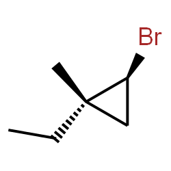 Cyclopropane, 2-bromo-1-ethyl-1-methyl-, trans- (9CI)结构式