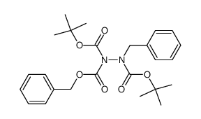 1-benzyl-1,2-bis(tert-butoxycarbonyl)-2-benzyloxyhydrazine Structure