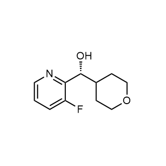 (R)-(3-氟吡啶-2-基)(四氢2H-吡喃-4-基)甲醇结构式