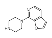7-piperazin-1-yl-furo[2,3-c]pyridine结构式