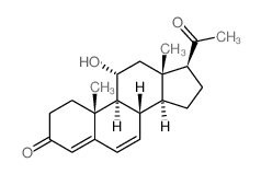 Pregna-4,6-diene-3,20-dione,11-hydroxy-, (11a)-(9CI)结构式