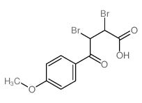 Benzenebutanoicacid, a,b-dibromo-4-methoxy-g-oxo-, (aR,bR)-rel- Structure