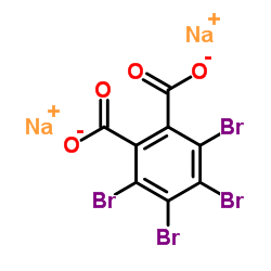 1,2-Benzenedicarboxylicacid, 3,4,5,6-tetrabromo-, sodium salt (1:2) structure
