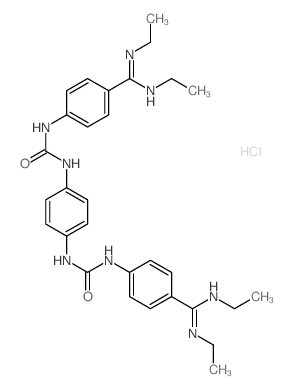 Benzenecarboximidamide,4,4'-[1,4-phenylenebis(iminocarbonylimino)]bis[N,N'-diethyl-, dihydrochloride(9CI) structure