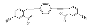 Benzonitrile, 4,4'-(p-phenylenedivinylene)bis[3-nitro- (en) Structure