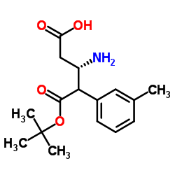 (S)-N-叔丁氧羰基-3-氨基-4-(3-甲基苯基)丁酸结构式
