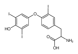 2-amino-3-[4-(4-hydroxy-3,5-diiodophenoxy)-3-iodophenyl]propanoic acid Structure