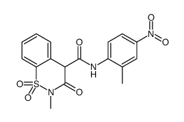 2-Methyl-N-(2-methyl-4-nitrophenyl)-3-oxo-3,4-dihydro-2H-1,2-benz othiazine-4-carboxamide 1,1-dioxide结构式