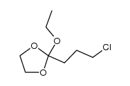 2-(3-chloropropyl)-2-ethoxy-1,3-dioxolane结构式
