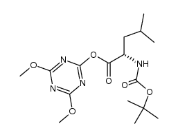(S)-4,6-dimethoxy-1,3,5-triazin-2-yl 2-((tert-butoxycarbonyl)amino)-4-methylpentanoate Structure