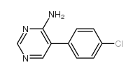 5-(4-氯苯基)嘧啶-4-胺结构式