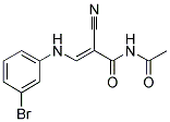 N-ACETYL-3-(3-BROMOANILINO)-2-CYANOACRYLAMIDE Structure