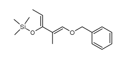 (1E,3Z)-1-(benzyloxy)-2-methyl-3-(trimethylsilyloxy)penta-1,3-diene结构式