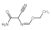 Methanimidic acid,N-(2-amino-1-cyano-2-oxoethyl)-, ethyl ester Structure
