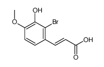 3-(2-bromo-3-hydroxy-4-methoxyphenyl)prop-2-enoic acid Structure