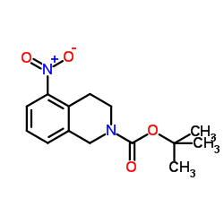 5-硝基-3,4-二氢-1H-异喹啉-2-羧酸叔丁酯结构式