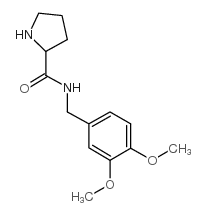 吡咯烷-2-羧酸3,4-二甲氧基-苄基酰胺结构式