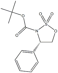(S)-4-苯基-1,2,3-氧杂噻唑烷-3-羧酸叔丁酯 2,2-二氧化物结构式