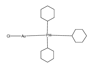 (三环己基膦)氯化金(I)结构式
