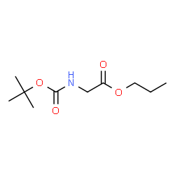 Glycine, N-[(1,1-dimethylethoxy)carbonyl]-, propyl ester (9CI) Structure