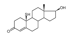 17-hydroxy-10-mercaptoestr-4-en-3-one Structure