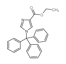 1-三苯甲基-1H-咪唑-4-羧酸乙酯结构式