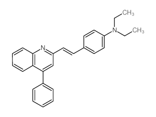 N,N-diethyl-4-[2-(4-phenylquinolin-2-yl)ethenyl]aniline Structure